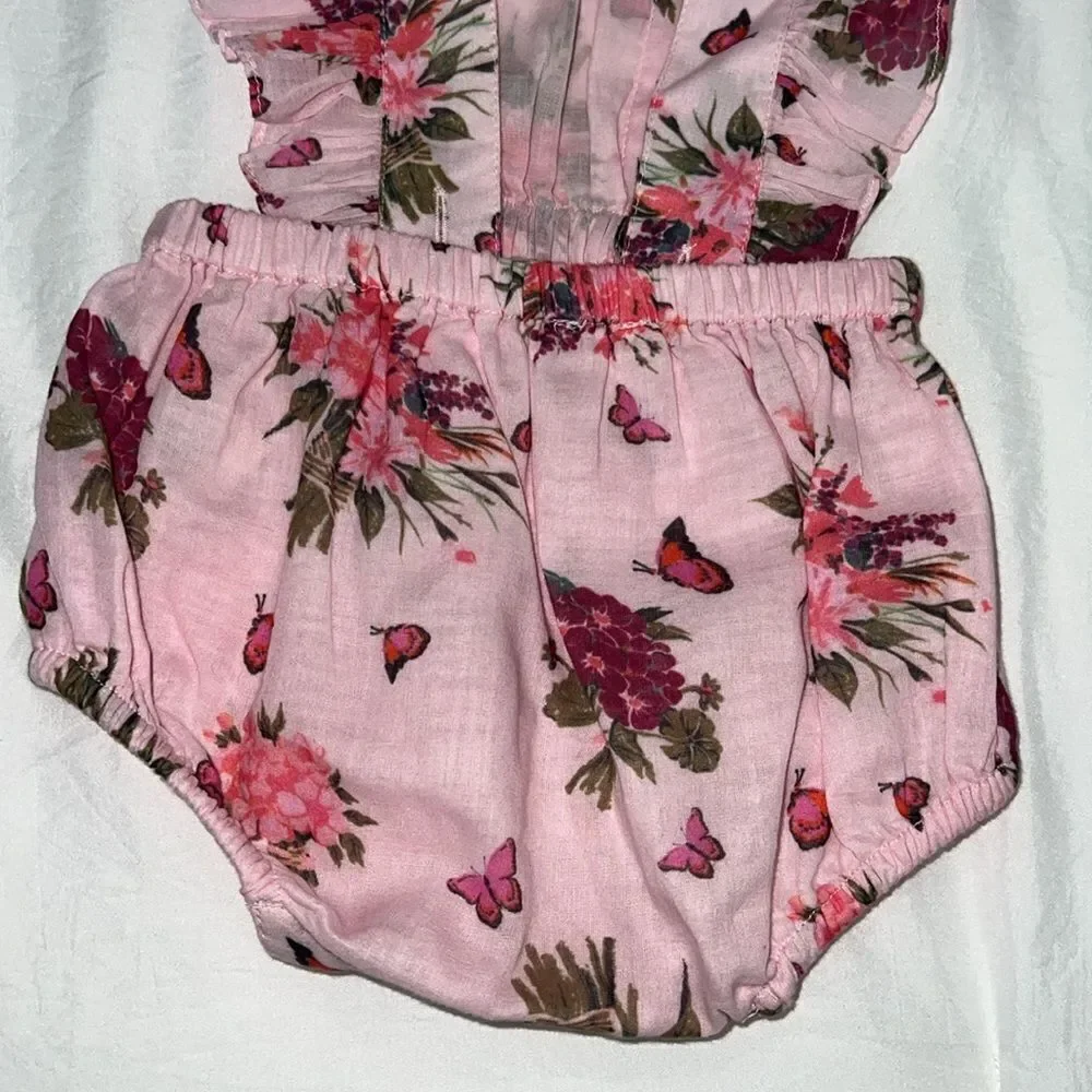 NWOT LOVESHACKFANCY BABY CANTARA PINAFORE - ROSEMARY MAUVE 6-12M